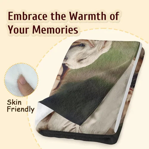 Vista 8 de Gowelly Manta personalizada con imagen, manta personalizada con fotos para adultos, niños, familia, mejores amigos en cumpleaños, Navidad, boda