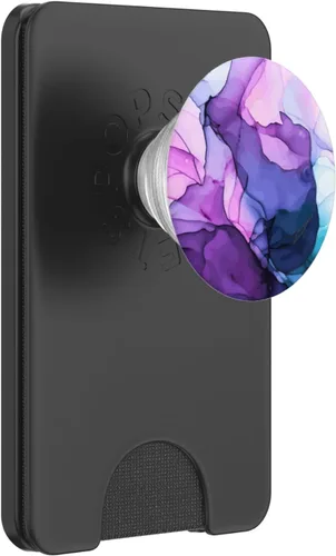 Vista 7 de Elegante tinta púrpura abstracta colorido patrón de remolinos PopSockets PopGrip: agarre intercambiable para teléfonos y tabletas PopSockets