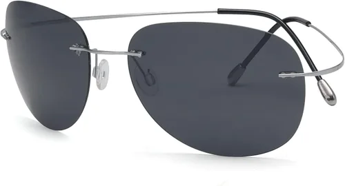 Vista 11 de Eyekepper Gafas de sol polarizadas con montura de titanio sin montura
