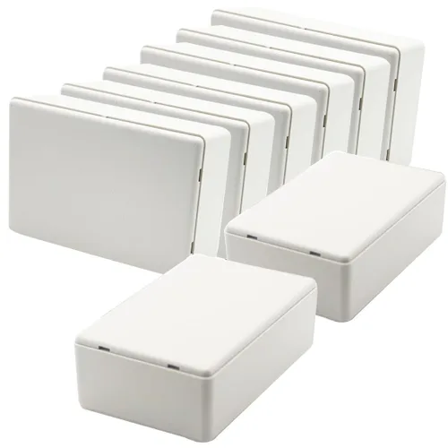 Vista 13 de Zulkit 12 cajas de proyecto de plástico ABS para proyectos eléctricos, caja de conexiones pequeña, color blanco, 2.17 x 1.28 x 0.79 pulgadas
