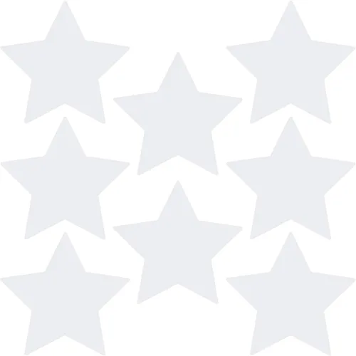 Vista 33 de LiteMark Calcomanías de vinilo mate extraíbles con diseño de estrella Blanco
