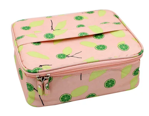 Vista 3 de Neceser multifunción bolsa de cosméticos portátil bolsa de maquillaje impermeable bolsa de viaje colgante organizador bolsa para mujeres niñas, Gris