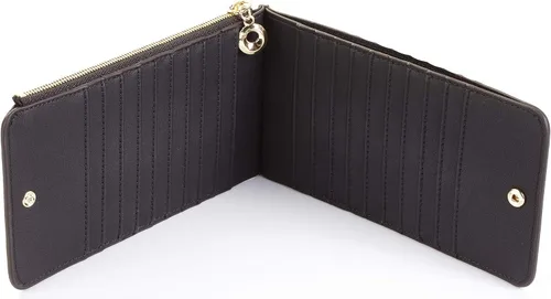 Vista 4 de Toughergun - Billetera organizadora de múltiples tarjetas con bloqueo RFID para mujer de cuero auténtico con bolsillo de cremallera
