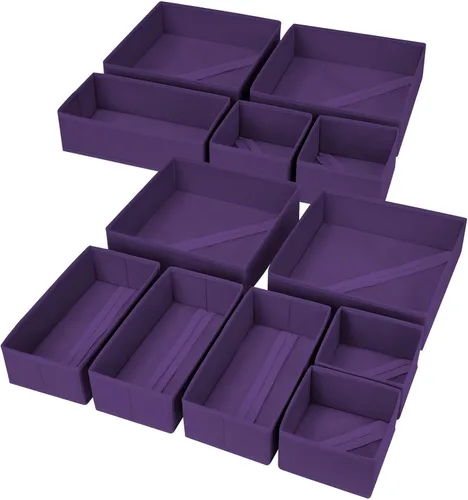 Vista 31 de DIMJ Organizador de cajones para ropa, paquete de 6 unidades, organizadores plegables para bebé, organizador de almacenamiento y cómoda