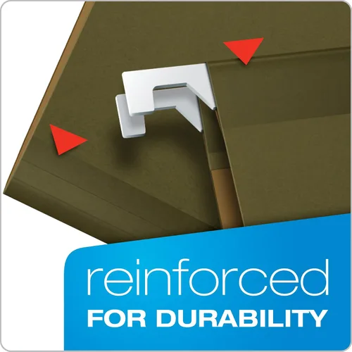 Vista 6 de Pendaflex Ready-Tab Reinforced Hanging File Folders, Letter Size, Standard Green, 3 Tab 25/BX (42620) (Pack of 10)