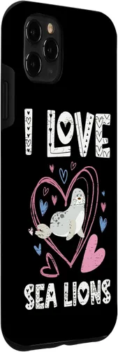 Vista 3 de Funda para iPhone 11 Pro Max I Love Sea Lions Shoreline Marine Mammals