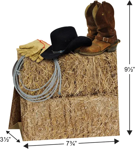 Vista 3 de Beistle Centros de mesa tridimensionales con temática occidental de 4 piezas, decoración de fiesta de vaquero del salvaje oeste, 9.5 pulgadas