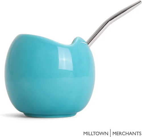 Vista 2 de Ceramic Mate - Juego de calabaza y bombilla – Calabaza de yerba mate – Taza mate fácil de limpiar, popote de filtro para té de yerba mate y bebidas