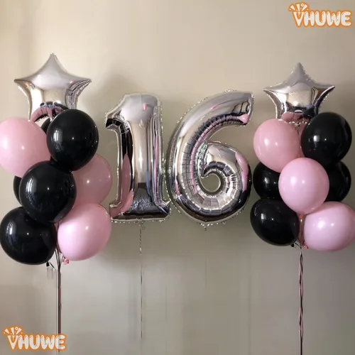 Vista 13 de Globos de estrella beige de 18 pulgadas, 10 globos de Mylar de forma estrella beige con revestimiento metálico de helio para decoraciones de fiesta