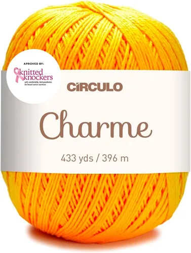 Vista 29 de CIRCULO Charme - Paquete de hilo para tejer y ganchillo, 3 bolas de 100% algodón virgen brasileño mercerizado, peso deportivo suave, color 2012