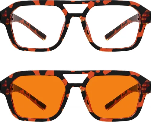 Vista 274 de Eyekepper Gafas de luz azul para hombre y mujer, paquete de 6 lentes Pilot Paquete de 6 color mezclado