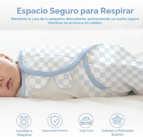 Vista 6 de Manta para bebé, 0-3 meses, saco de dormir de algodón con brazos, mantas para recién nacido