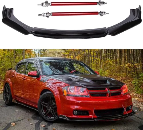Vista 9 de Alerón universal para parachoques delantero, difusor de alerón de barbilla, protector de ala protectora, kit de carrocería de coche con extensión