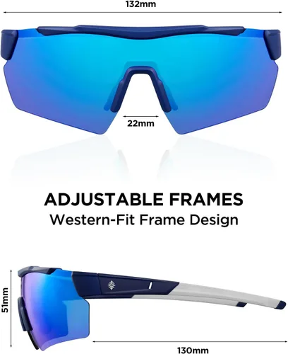 Vista 4 de Gafas de sol Z87 para mujer y hombre Lentes de sol de seguridad elegantes con protección UV400 avanzada, para correr, pickleball, béisbol