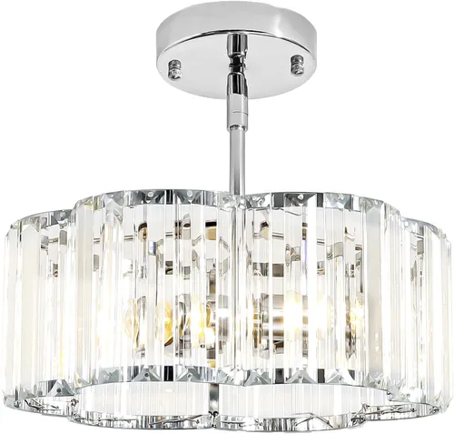 Vista 23 de Candelabro pequeño de cristal dorado, lámpara moderna de 3 luces para comedor sobre la mesa, accesorio de iluminación redondo para pasillo