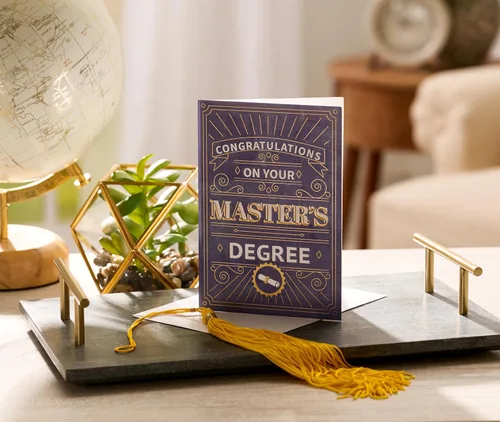 Vista 6 de American Greetings Tarjeta de graduación de maestría (logro impresionante)