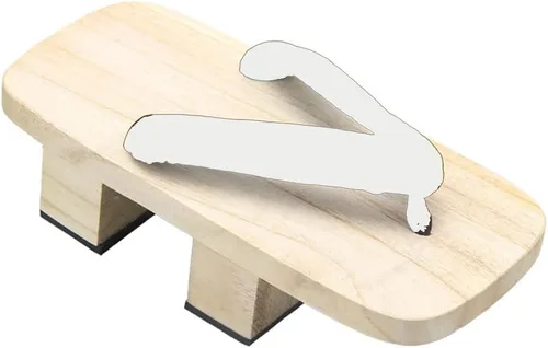 Vista 5 de Zuecos japoneses tradicionales Geta Samurai de dos dientes para hombres y mujeres