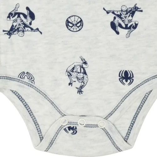 Vista 8 de Marvel Avengers Spider-Man Iron Man Hulk Captain America Baby 5 Pack Bodysuits Newborn to Infant
