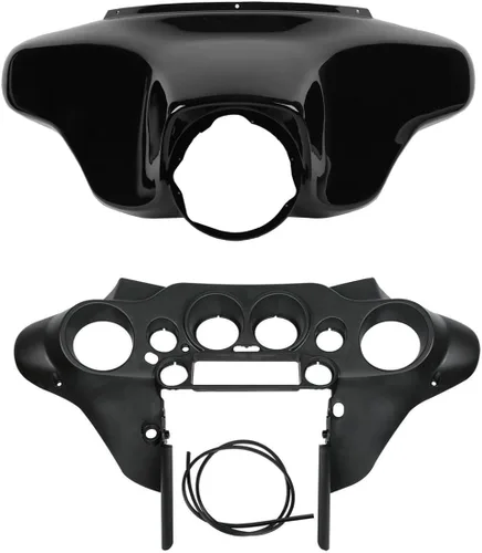 Vista 10 de Green-L Cubierta pintada del velocímetro de carenado interior para Harley Touring Street Electra Glide 1996-2013 (resplandor rojo Ember)