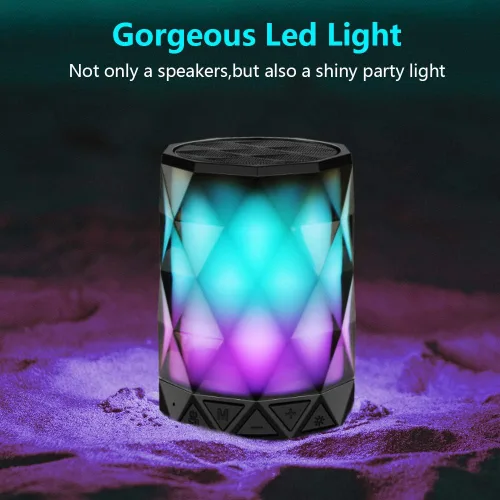 Vista 2 de LFS Altavoces Bluetooth portátiles, luz nocturna impermeable, altavoces portátiles ligeros para viajes, piscina, playa, ciclismo, kayak, regalos