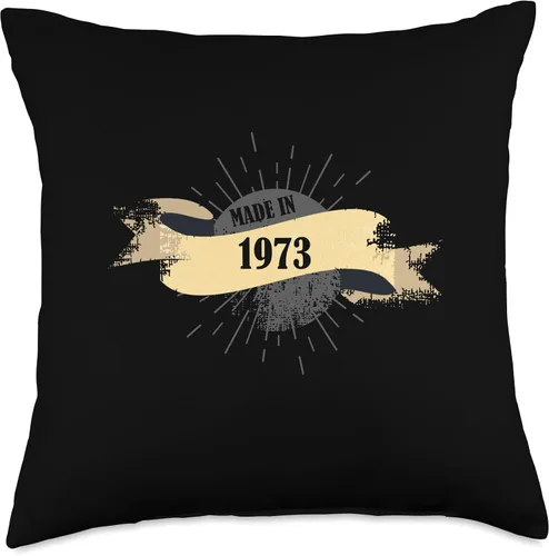 Vista 4 de Made in 1973 Birthday Vintage Retro Throw Pillow