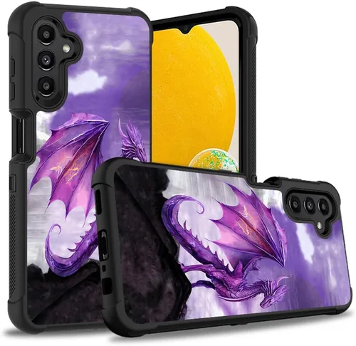 Vista 16 de Funda protectora para Samsung Galaxy A13 5G, resistente 3 en 1, de plástico duro híbrido y silicona suave, a prueba de golpes, funda protectora