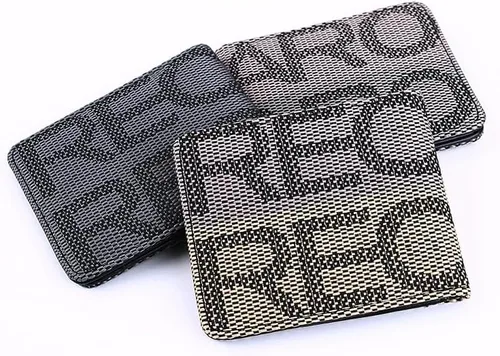 Vista 3 de JDM Billetera Racing Seat Tela Cuero Bi-fold Hombres Mujeres REC, verde oscuro