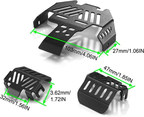 Vista 7 de DJCRAWLER Juego de armadura de chasis RC 1/10 para coche TRX-4, placa deslizante de acero inoxidable para TRAXXAS TRX4 Sport Body (Podwer Spray)