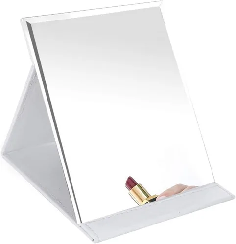 Vista 7 de Zcooooool Espejo portátil grande Super HD - Ángulo de soporte múltiple de mano libre/portátil/mesa plegable 10x7 pulgadas Blanco