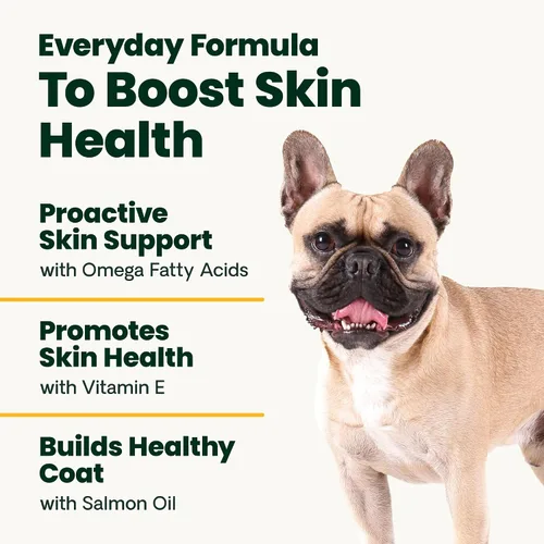 Vista 4 de VetriScience Masticables saludables para piel y pelaje, suplemento de aceite de salmón Omega-3 Derma Strength para perros, masticables Omega