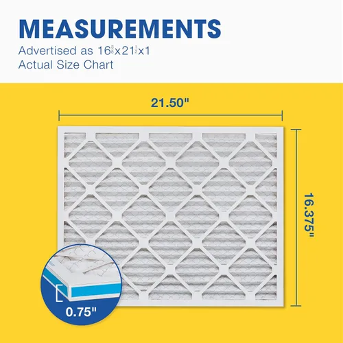 Vista 5 de Aerostar Filtro de aire MERV 8 de 16.375 x 21.5 x 1, 4 unidades, tamaño real (16.50 x 21.50 x 0.75), HVAC, aire acondicionado y filtro de horno que