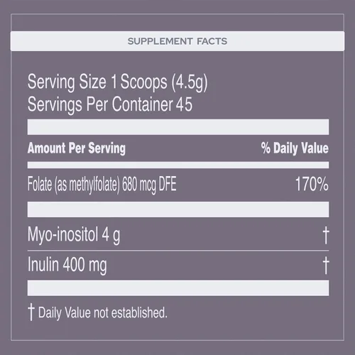 Vista 7 de Holiherb Myo Inositol + Suplemento de metilfolato para mujeres Suplementos de fertilidad para el equilibrio hormonal y apoyo a la salud ovárica