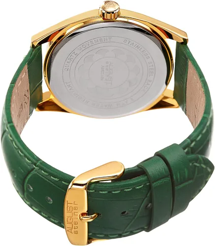 Vista 4 de August Steiner AS8221 - Reloj radiante para mujer, con ventana de fecha, correa de piel auténtica en relieve de cocodrilo