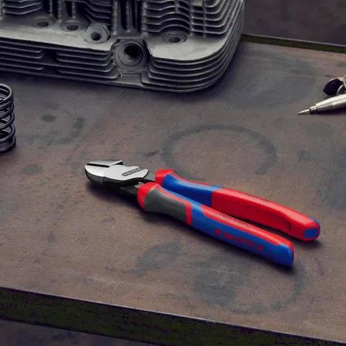 Vista 6 de KNIPEX 74 22 200 Comfort Grip - Alicate de corte diagonal angular de alto apalancamiento, 8 pulgadas, ángulo, agarre cómodo