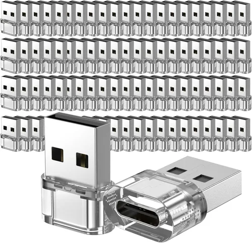 Vista 21 de Adaptador USB-A a USB-C paquete de 5 unidades, convertidor cargador USBC hembra a A macho, convertidor USB a USBC para iPhone 15 Plus Pro Max/Apple