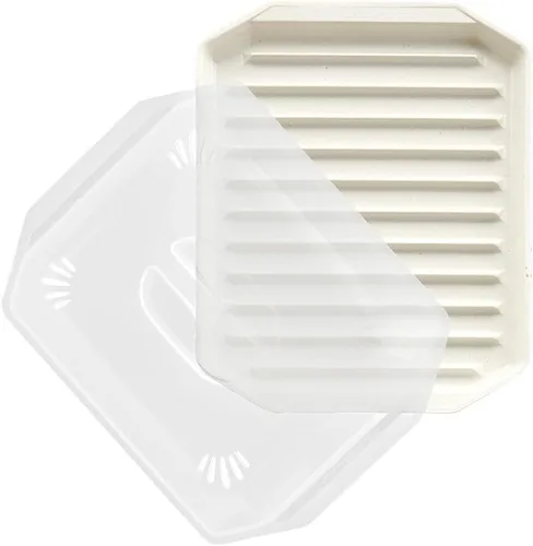 Vista 6 de Nordic Ware Estante para tocino con tapa, 10.25x8x2 pulgadas