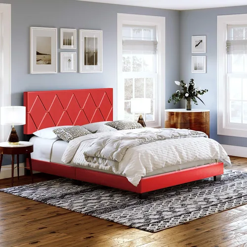 Vista 20 de Boyd Sleep Cama tapizada de lino negro con cabecera ajustable, tamaño individual, con base o somier calificado para su uso