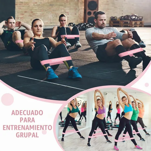 Vista 6 de Hollowfly 12 bandas de ejercicio de látex para entrenamiento de glúteos, bandas de ejercicio elásticas antideslizantes para piernas, sentadillas