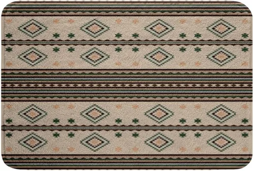 Vista 41 de Feelyou Aztec Bathroom Rugs Aztec Southwestern Printed Bath Mats for Bathroom Bohemian Bath Rugs for Shower Tub Cowboy Cowgirl Bathroom Accossories