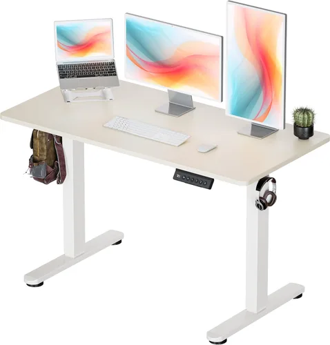 Vista 26 de Okin Escritorio Eléctrico de Pie de 31.5x19.7 Pulgadas Escritorio Pequeño para Computadora - Escritorio de Pie de Pieza Completa con Ruedas Gaming