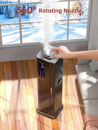 Vista 8 de Humidificadores de 2.64 galones para habitación grande, niebla cálida y fría de hasta 500 pies cuadrados, difusor de luz ambiental de llenado