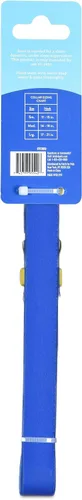 Vista 7 de Wags & Wiggles Collar de perro de PVC impermeable, azul marino y amarillo, totalmente impermeable para uso en piscina, lago y playa, correa