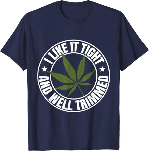 Vista 49 de Weed Cannabis Medical Marihuana I Like It Camiseta ajustada y recortada, Negro, S