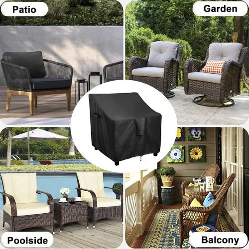 Vista 8 de OutdoorLines Funda Impermeable para Silla de Muebles de Exterior - Fundas para Sillas de Patio y Césped Resistentes a los Rayos UV para Muebles