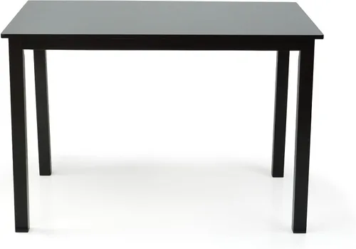 Vista 4 de Preston - Mesa rectangular de madera maciza, estilo contemporáneo, color espresso