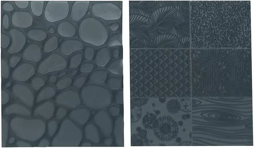 Vista 4 de Sculpey Tools Nature - Juego de sábanas de textura reutilizable, juego de 2 piezas, ideal para todo tipo de manualidades, arcilla polimérica