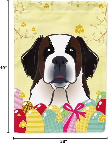 Vista 212 de Caroline's Treasures BB1923GF Bandera decorativa para jardín con diseño de Border Collie, para caza de huevos de Pascua, para jardín, jardín, patio