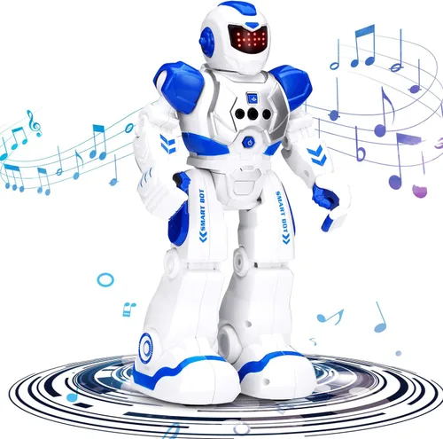 Vista 3 de KingsDragon Juguete de robots para niños, juguete de detección de gestos RC, robot interactivo para caminar, cantar, bailar, regalos de cumpleaños