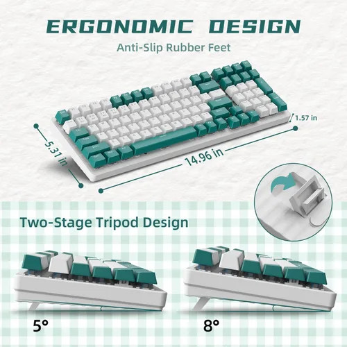 Vista 9 de RK6 Pro Teclado mecánico inalámbrico personalizado para juegos de PC, 2.4G/Bluetooth/USB-C, intercambio en caliente, retroiluminación arcoíris