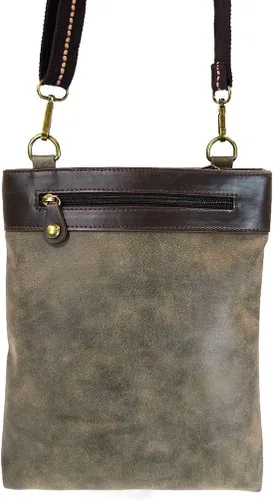 Vista 4 de CHALA GEMINI Bolso bandolera de lona para regalo, color gris piedra